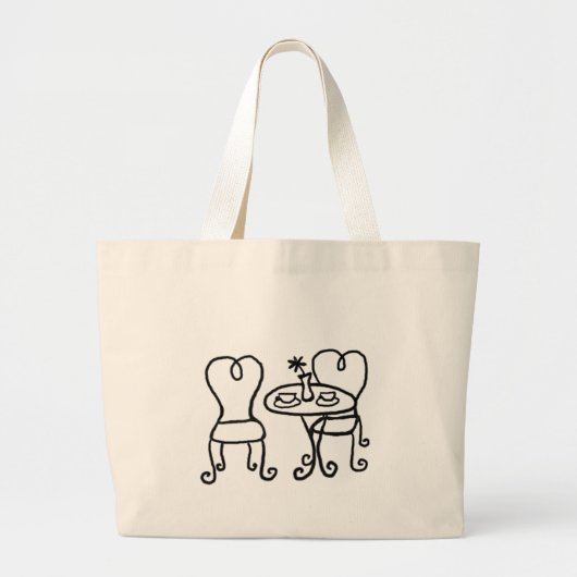 Grand Tote Bag déjeuner n'importe qui ? (Devant)