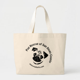 Grand Tote Bag Délivrance de carlin de logo du comté de San Die