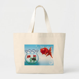 Grand Tote Bag Demekin - Poisson rouge de télescope