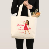 Grand Tote Bag Demoiselle de honneur douce (Devant (produit))