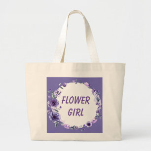 Grand Tote Bag Demoiselle d'honneur Mariée Mère du marié Fleurist