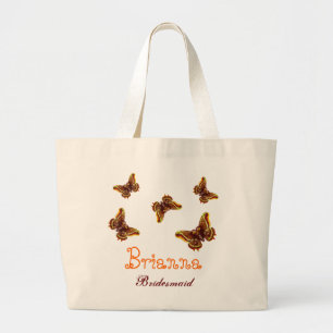 Grand Tote Bag Demoiselle d'honneur nommée personnalisée par