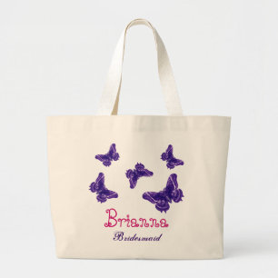 Grand Tote Bag Demoiselle d'honneur nommée personnalisée par