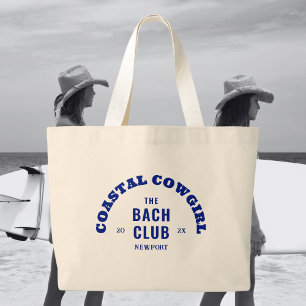 Grand Tote Bag Denim Bleu Cowgirl Côtière Le Club Bach