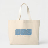 Grand Tote Bag Dentiste de dent et de cerf avec l'implant (Devant)