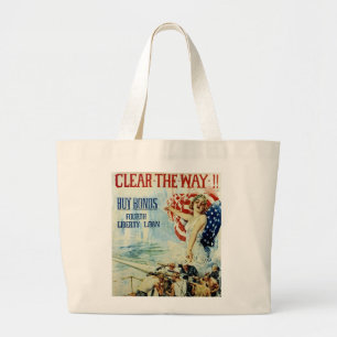 Grand Tote Bag Dépêche-toi ! ! - Quatrième prêt pour la liberté