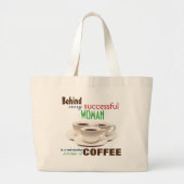 Grand Tote Bag Derrière chaque femme qui réussit (Devant)