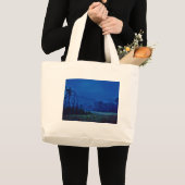 Grand Tote Bag Des lumières scintillantes dans un Blue Mountain M (Devant (produit))