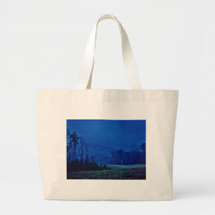 Grand Tote Bag Des lumières scintillantes dans un Blue Mountain M