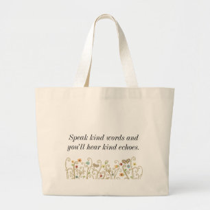 Grand Tote Bag Des mots comme des échos