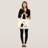 Grand Tote Bag Descendant Fourre-tout de fleur printanière de (Devant (modèle))