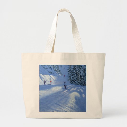 Grand Tote Bag Descente de ski de Morzine (Devant)