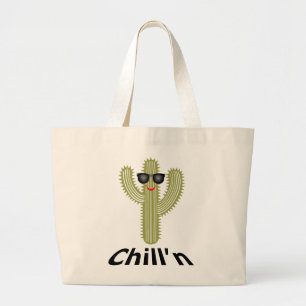 Grand Tote Bag Design Chill'n Cactus - Jumbo Fourre-tout