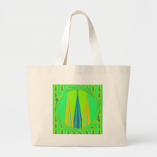 Grand Tote Bag Design géométrique Edgy (Devant)