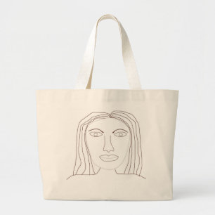 Grand Tote Bag dessin abstrait fille
