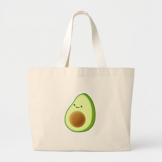 Grand Tote Bag Dessin Avocado mignon (Devant)