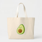Grand Tote Bag Dessin Avocado mignon (Devant)
