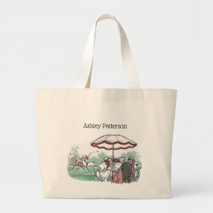 Grand Tote Bag Dessin de déjeuner pour dames de Polo Stylisé vint