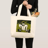 Grand Tote Bag dessin de graff dj coupé (Devant (produit))