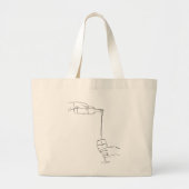 Grand Tote Bag Dessin de vin (Devant)