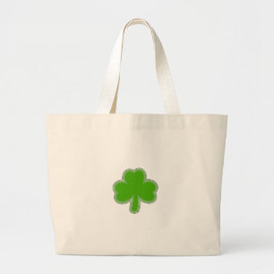 Grand Tote Bag Dessin Shamrock de Saint Patrick