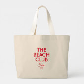 Grand Tote Bag Destination Plage Club Français Red Custom (Dos)
