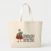 Grand Tote Bag Détective de généalogie (Devant)