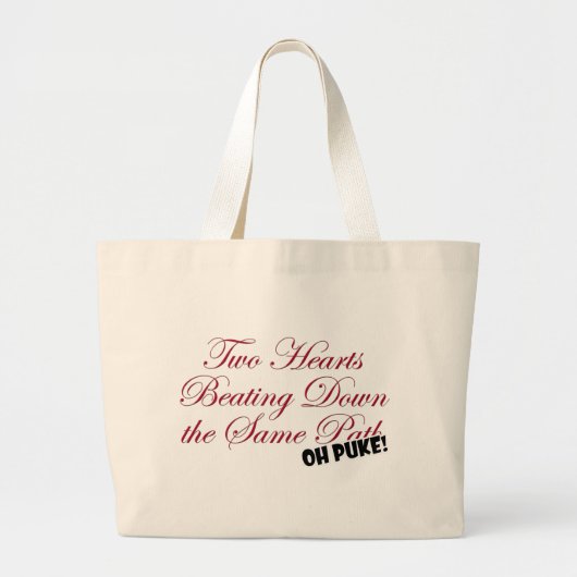 Grand Tote Bag Deux coeurs (Devant)