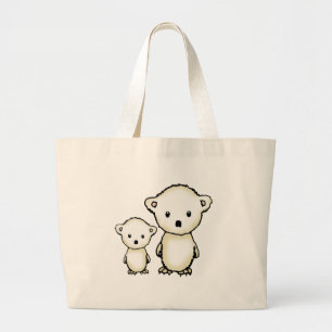 Grand Tote Bag Deux petits ours polaires