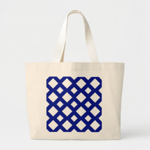 Grand Tote Bag Diamants blancs sur marine