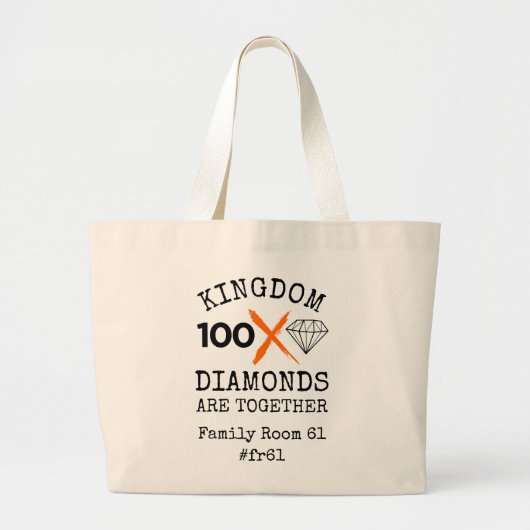 Grand Tote Bag Diamants royaux FR61 (Devant)