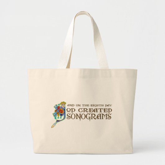 Grand Tote Bag Dieu a créé des sonogrammes (Devant)