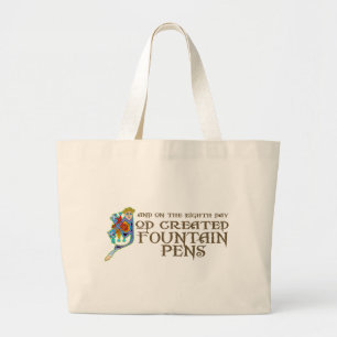 Grand Tote Bag Dieu a créé des stylos-plumes