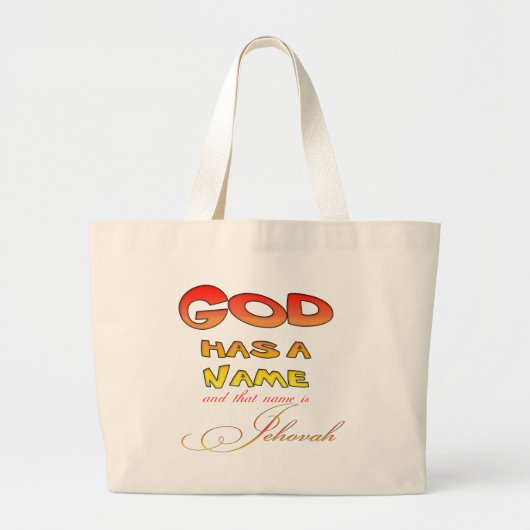 Grand Tote Bag Dieu a un nom Jéhovah (Devant)