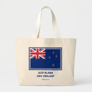Grand Tote Bag DIEU BÉNISSE   NOUVELLE ZÉLANDE   Patriotique  AOT
