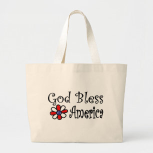 Grand Tote Bag Dieu bénissent l'Amérique