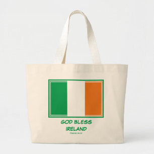Grand Tote Bag DIEU BLESS IRLAND   Patriotique   Drapeau irlandai