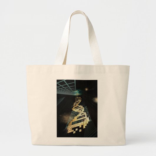 Grand Tote Bag Dieu ne joue pas les matrices 2014 (Devant)