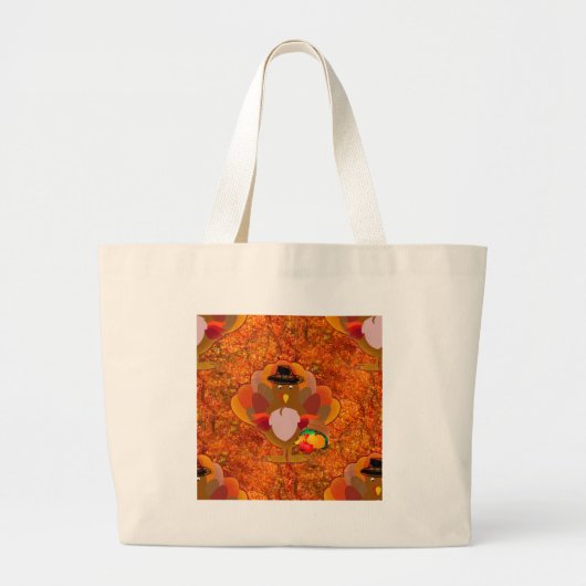 Grand Tote Bag dinde d'action de grâces (Devant)