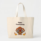 Grand Tote Bag Dinde de Thanksgiving (Devant)