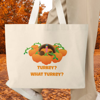 Grand Tote Bag Dinde drôle de Thanksgiving