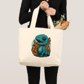 Grand Tote Bag Dinosaure Bébé mignon (Devant (produit))