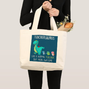 Grand Tote Bag Dinosaures Teachersaurus Comme Un Enseignant Norma