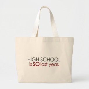 Grand Tote Bag Diplômé drôle de lycée