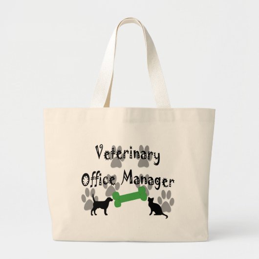 Grand Tote Bag Directeur de bureau vétérinaire (Devant)