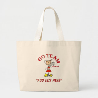 Grand Tote Bag Disparaissent le pom-pom girl d'équipe