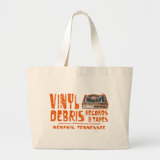 Grand Tote Bag Disques de débris de vinyle (Devant)