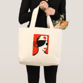 Grand Tote Bag Diva d'infirmière (Devant (produit))