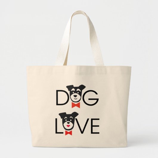 Grand Tote Bag Dog Love (Devant)