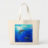 Grand Tote Bag Dolphin World WIND (Devant)